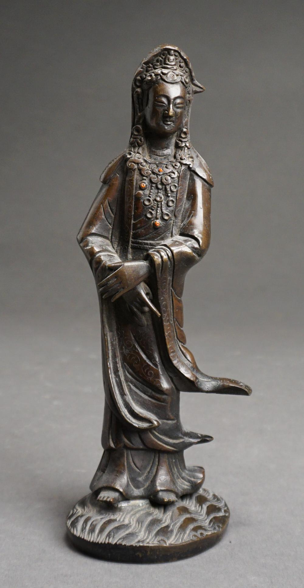 Appraisal: Southeast Asian Bronze Figure of Guanyin in cm