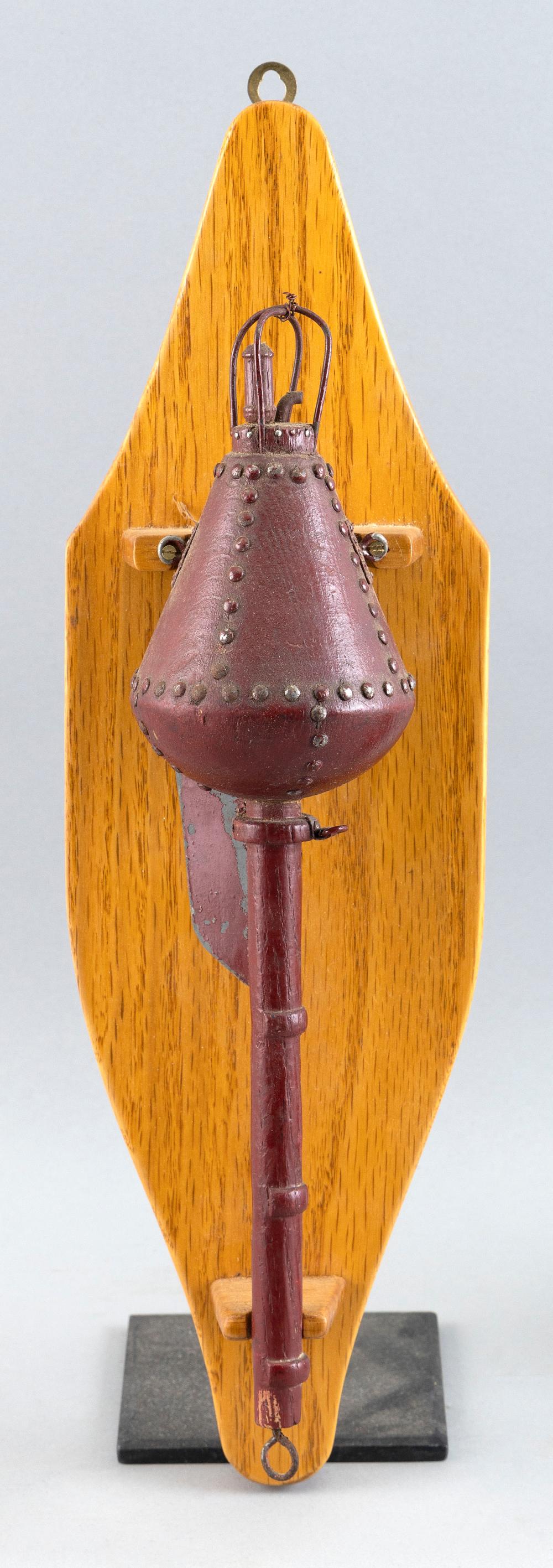 Appraisal: MOUNTED MODEL OF A RED NUN BUOY FIRST HALF OF