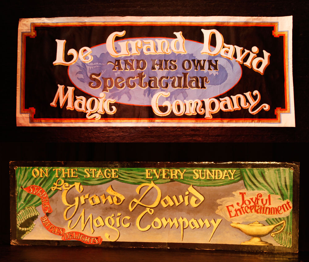 Appraisal: - Two Banners Le Grand David Magic Company Two banners