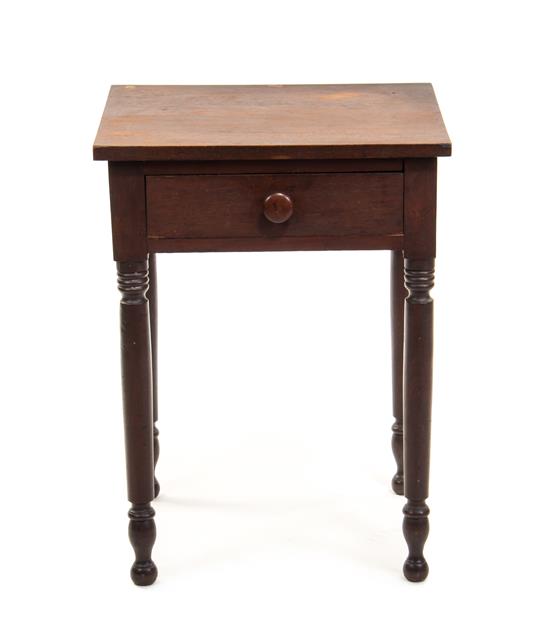 Appraisal: Sale Lot An American Mahogany Work Table having a rectangular