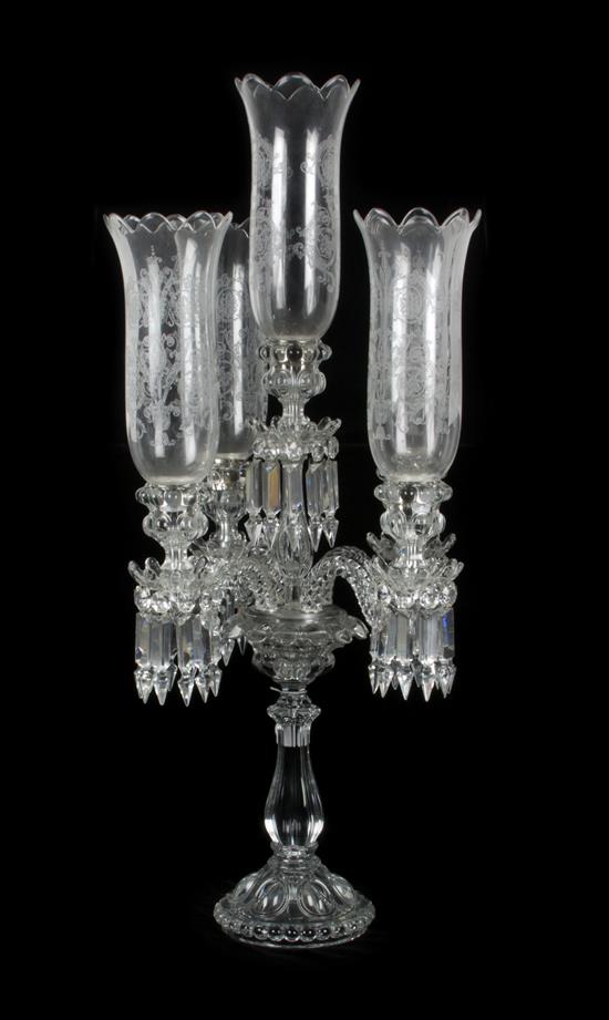 Appraisal: Sale Lot A Baccarat Five-Light Candelabrum having a baluster form