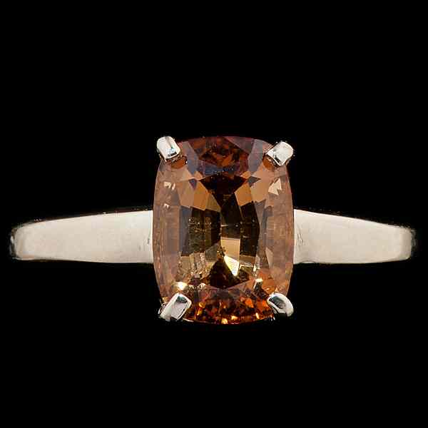 Appraisal: Duo Colored Imperial Topaz Ring A K white gold ring