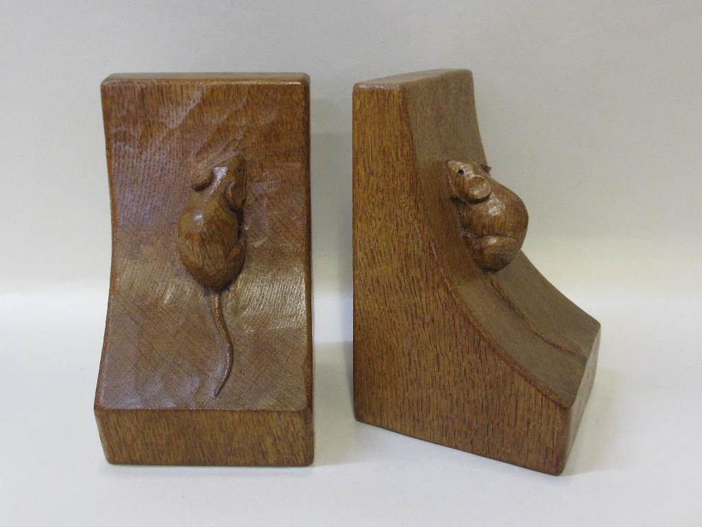 Appraisal: Pair of Robert Mouseman Thompson bookends