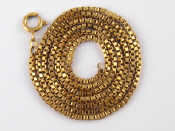 Appraisal: A carat gold box link necklace chain approx cm gms