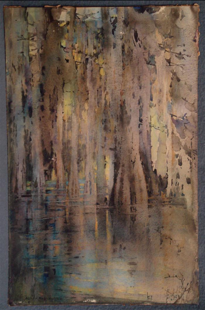 Appraisal: Alice Ravenel Huger Smith American - Cypress Trees in Bayou