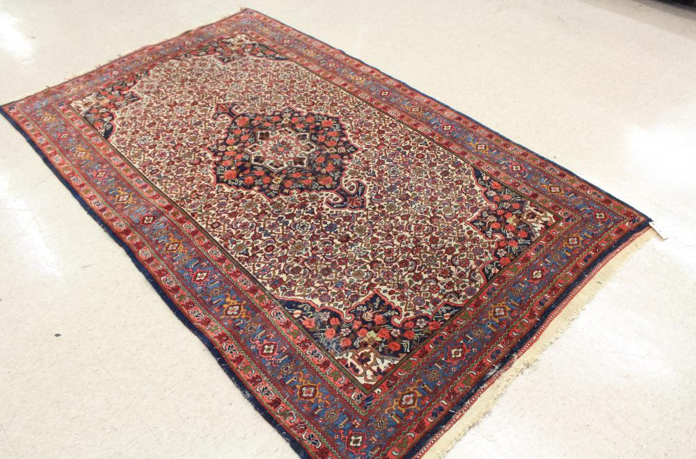 Appraisal: HAND KNOTTED PERSIAN BIJAR CARPET Kurdistan Province northwestern Iran central