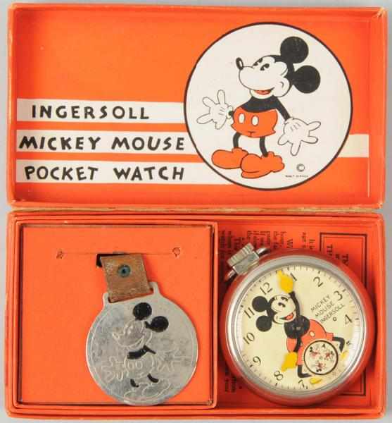 Appraisal: Walt Disney Mickey Mouse Character Pocket Watch Circa Made by