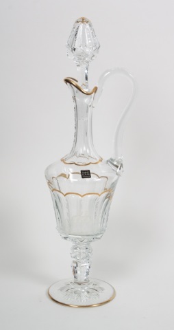 Appraisal: Saint Louis cut crystal ewer parcel gilt in