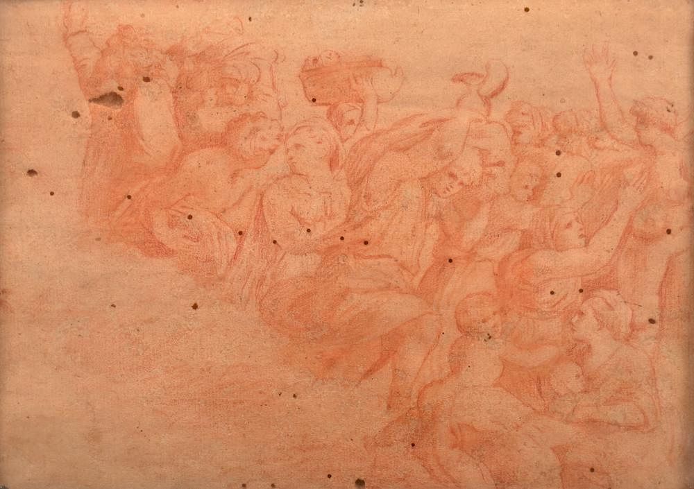 Appraisal: th Century French School Red Chalk on Paper th Century