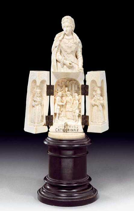 Appraisal: IVORY FIGURE OF CATHERINE II late Louis XVI Russia th