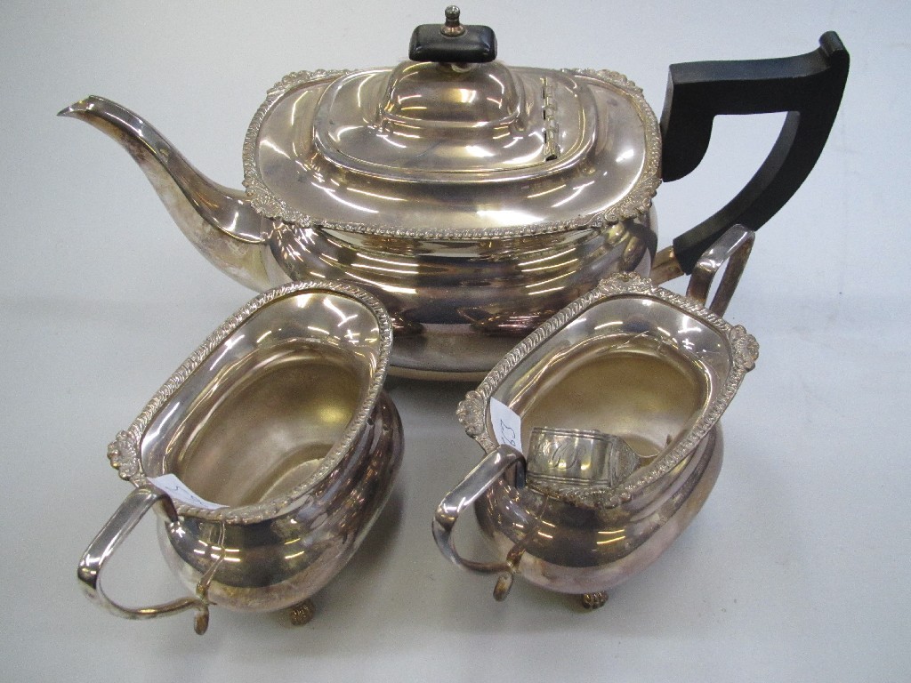 Appraisal: Lot comprising piece EP tea service and a pair of