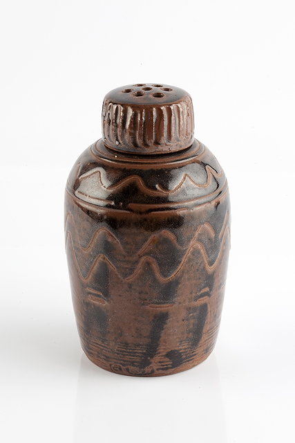 Appraisal: Michael Cardew British - at AbujaSugar pot with screw lidtenmoku