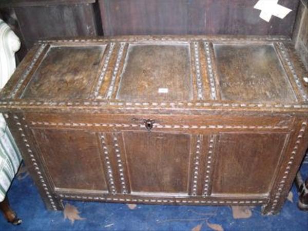 Appraisal: A late th century oak coffer