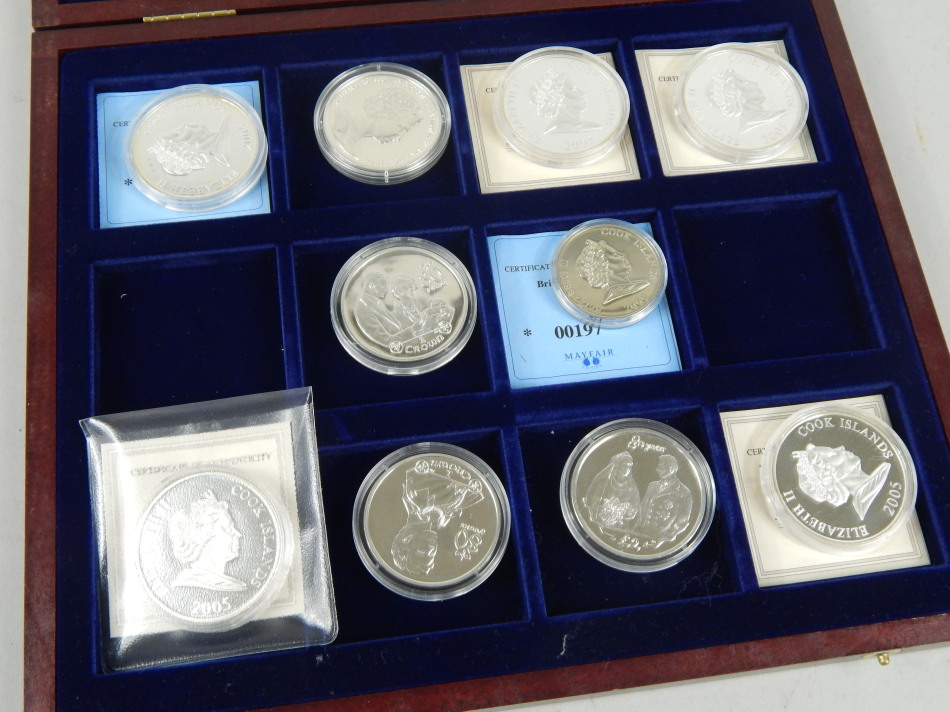 Appraisal: Various commemorative medallions mainly silver each relating to Islands of