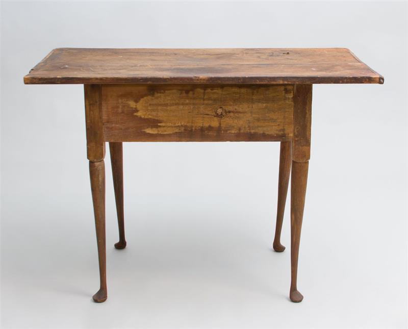 Appraisal: QUEEN ANNE MAPLE AND PINE SINGLE-DRAWER SIDE TABLE NEW ENGLAND