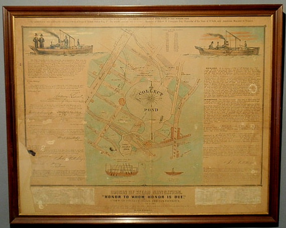 Appraisal: Lithograph Origin of Steam Navigation- Honor to Whom Honor is