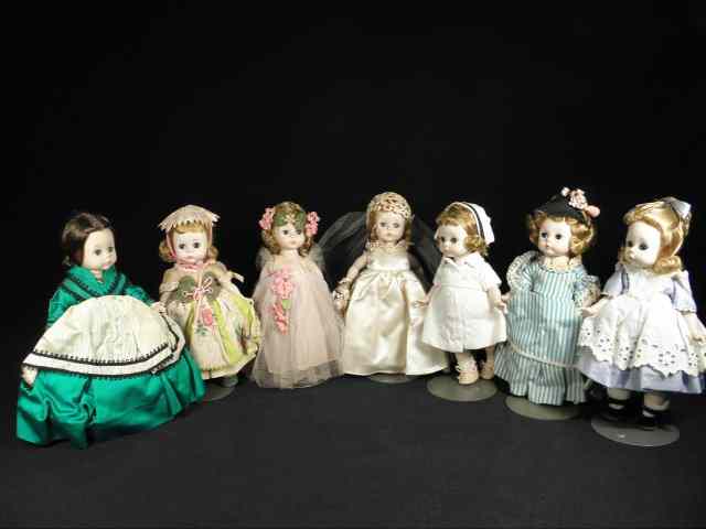 Appraisal: Seven vintage Madame Alexander ''Alexander-Kins'' '' dolls All eight are