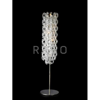 Appraisal: VISTOSI Floor lamp Italy s Hand-made glass links chromed steel