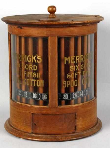 Appraisal: Merrick's Round Spool Cabinet Description Patent date Painted on the