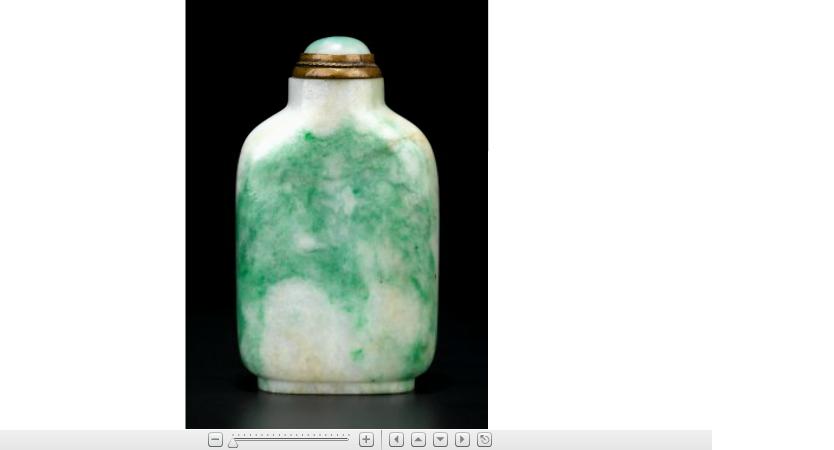 Appraisal: Chinese green and celadon jadeite snuff bottle th century