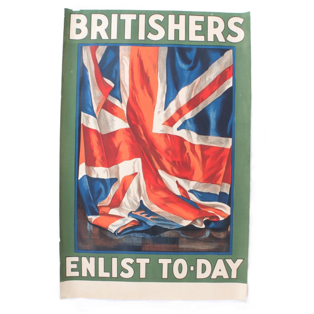 Appraisal: LIPSCOMBE GUY BRITISH - BRITISHERS ENLIST TO-DAY RECRUITMENT RAIL OFFICE