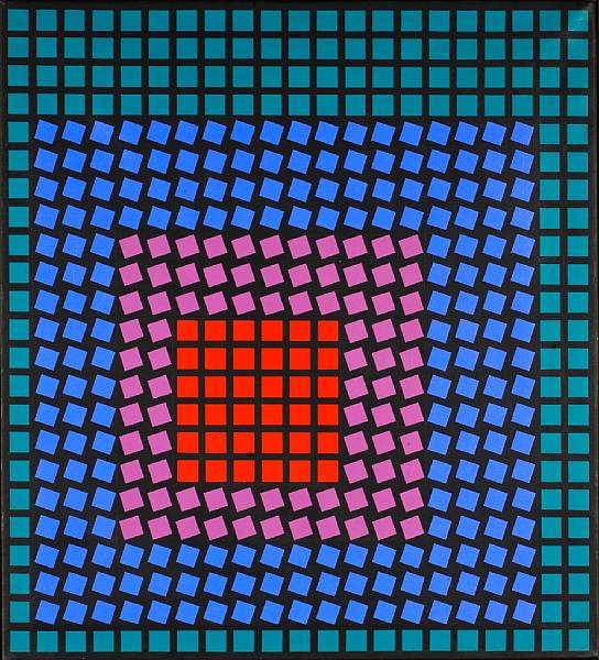 Appraisal: Victor Vasarely Hungarian - Eridan-MC signed 'Vasarely' lower center and