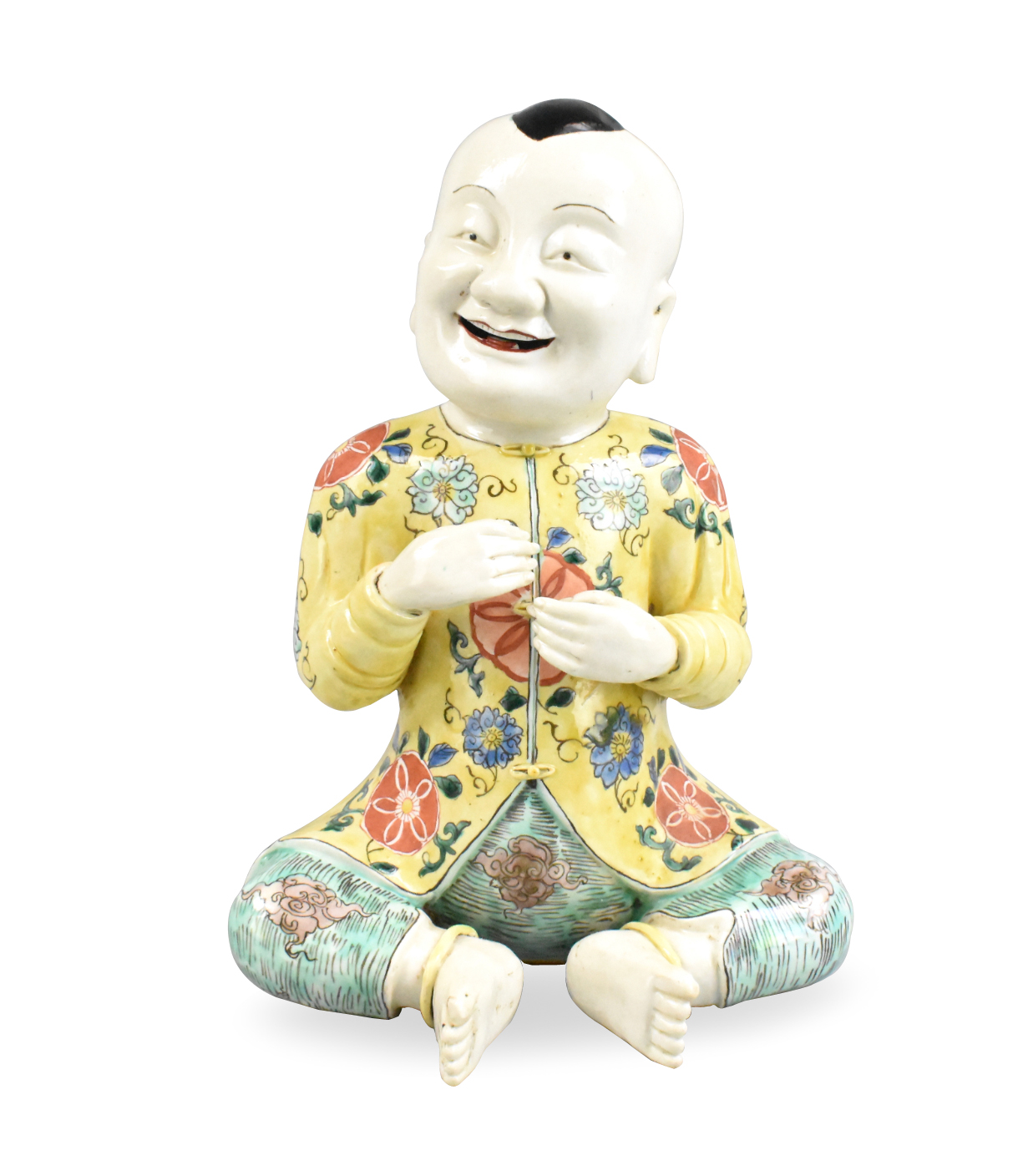 Appraisal: A Chinese famille verte porcelain boy Kangxi period - The