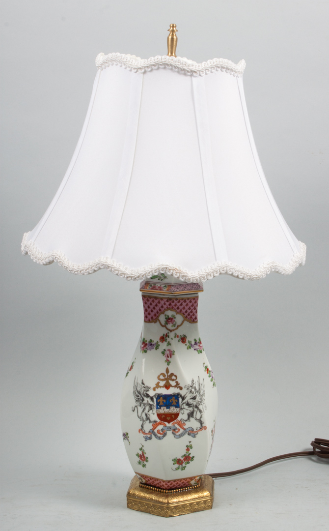 Appraisal: Samson porcelain covered jar lamp in the Chinese Export manner