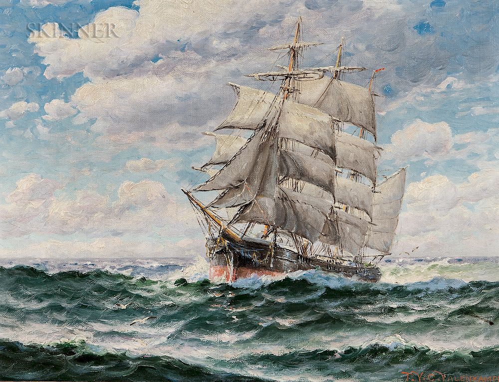 Appraisal: Theodore Victor Carl Valenkamph Swedish American - Ship Under Sail