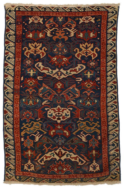 Appraisal: Shirvan Rug East Caucasus early th century blue field with