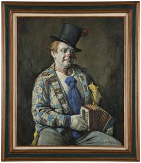 Appraisal: Emil J Kosa Jr Portrait of a clown signed lower