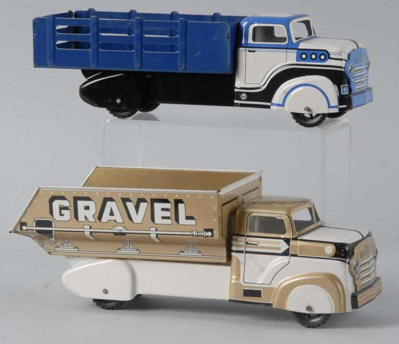 Appraisal: Lot of Pressed Steel Marx Truck Toys Description American Identical