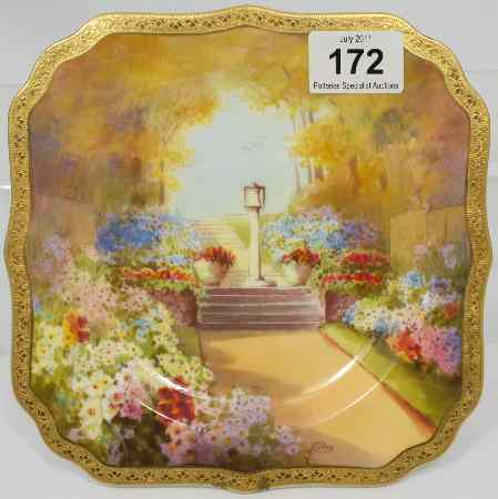 Appraisal: Royal Doulton Hand Pand Painted Collector Plate depicting Woodside Chenies