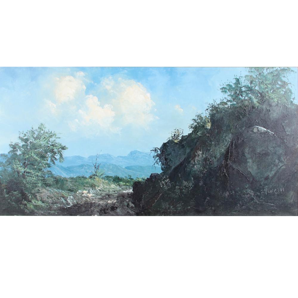 Appraisal: SEGUNDO HUERTAS ARGENTINA - MOUNTAIN LANDSCAPE OIL ON CANVAS H