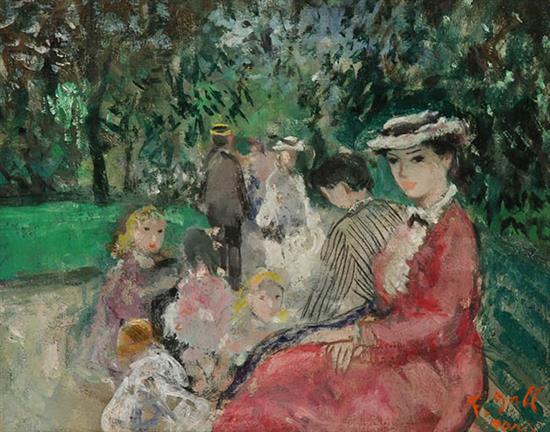 Appraisal: Fran ois Gall French - Women in the Park Signed