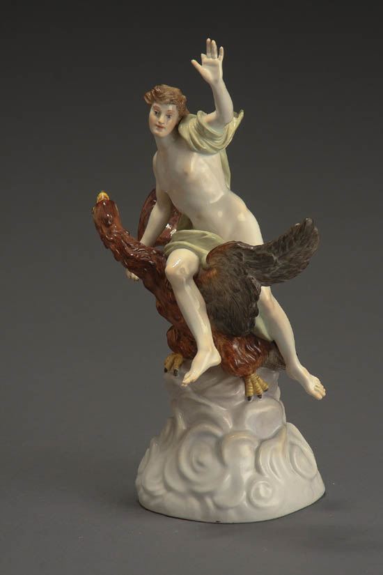 Appraisal: Lot Property of Various Owners Meissen Figural Group of Ganymede