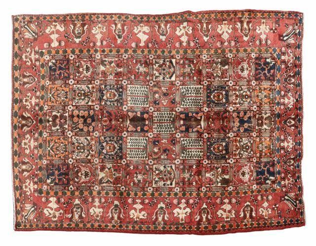 Appraisal: Hand-tied Persian Baktiari rug approx ' ' w