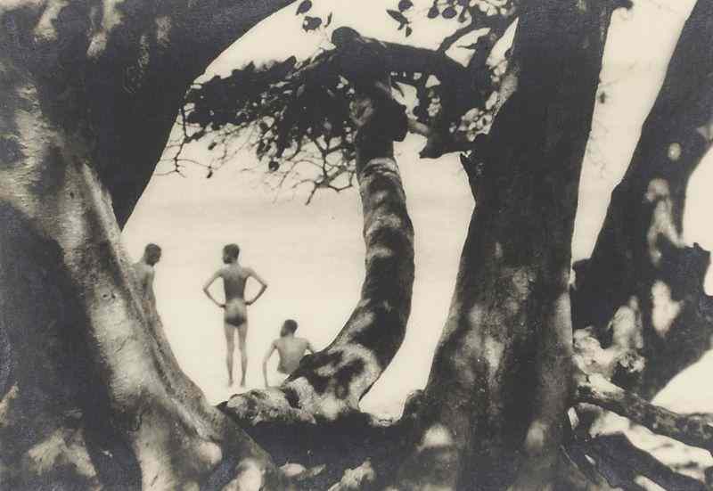 Appraisal: Fred Armbreister Vintage Photo Island Boysgelatin silver print on tissue