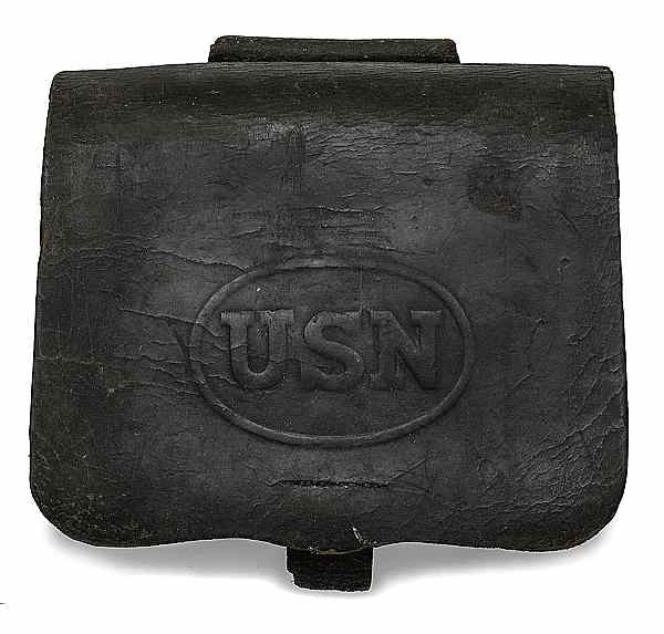 Appraisal: USN Civil War Cartridge Box Inside of cartridge is a