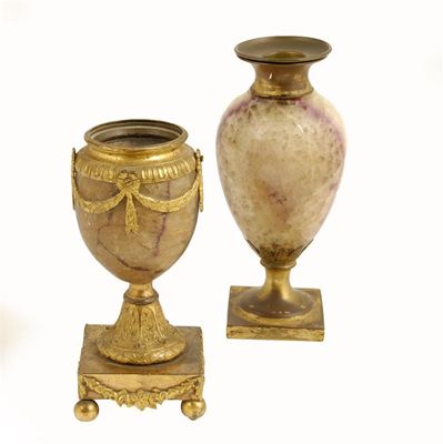 Appraisal: A th century blue john and gilt brass mounted urn