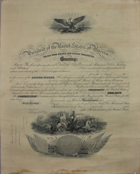 Appraisal: Document appointing Laurence Bennet an ensign in the U S