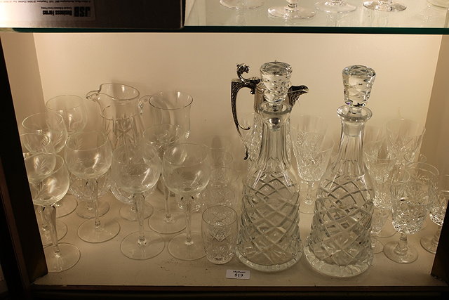 Appraisal: A COLLECTION OF GLASSWARE including Stuart a decanter and a