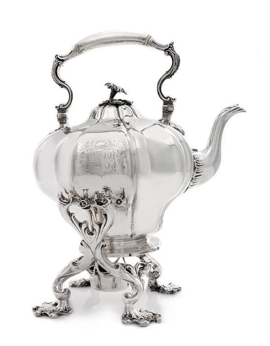 Appraisal: A William IV Silver Kettle-on-Stand J Wrangham William Moulson London