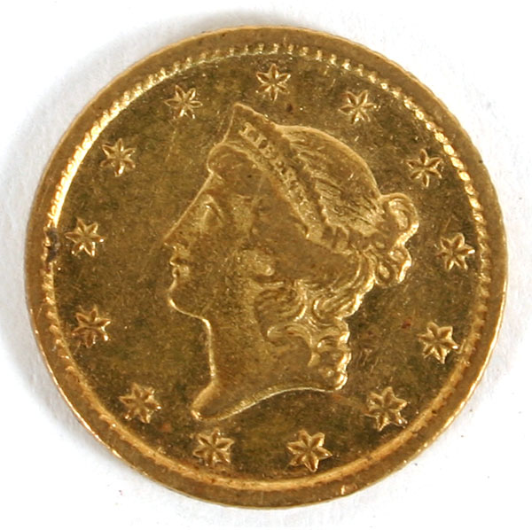 Appraisal: -O One Dollar Liberty Type I Gold Coin