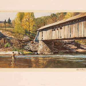 Appraisal: Five Ogden Pleissner Lithographs x inches Property from the Estate