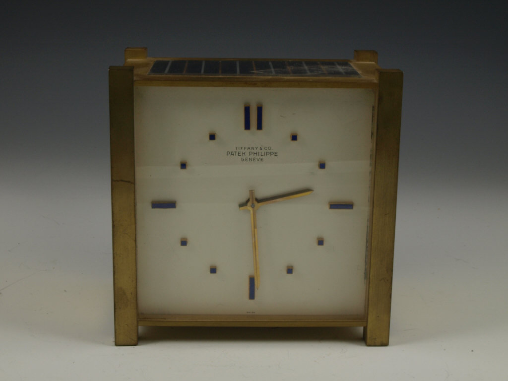 Appraisal: Patek Philippe Solar Clock With Tiffany Mark ca s footed