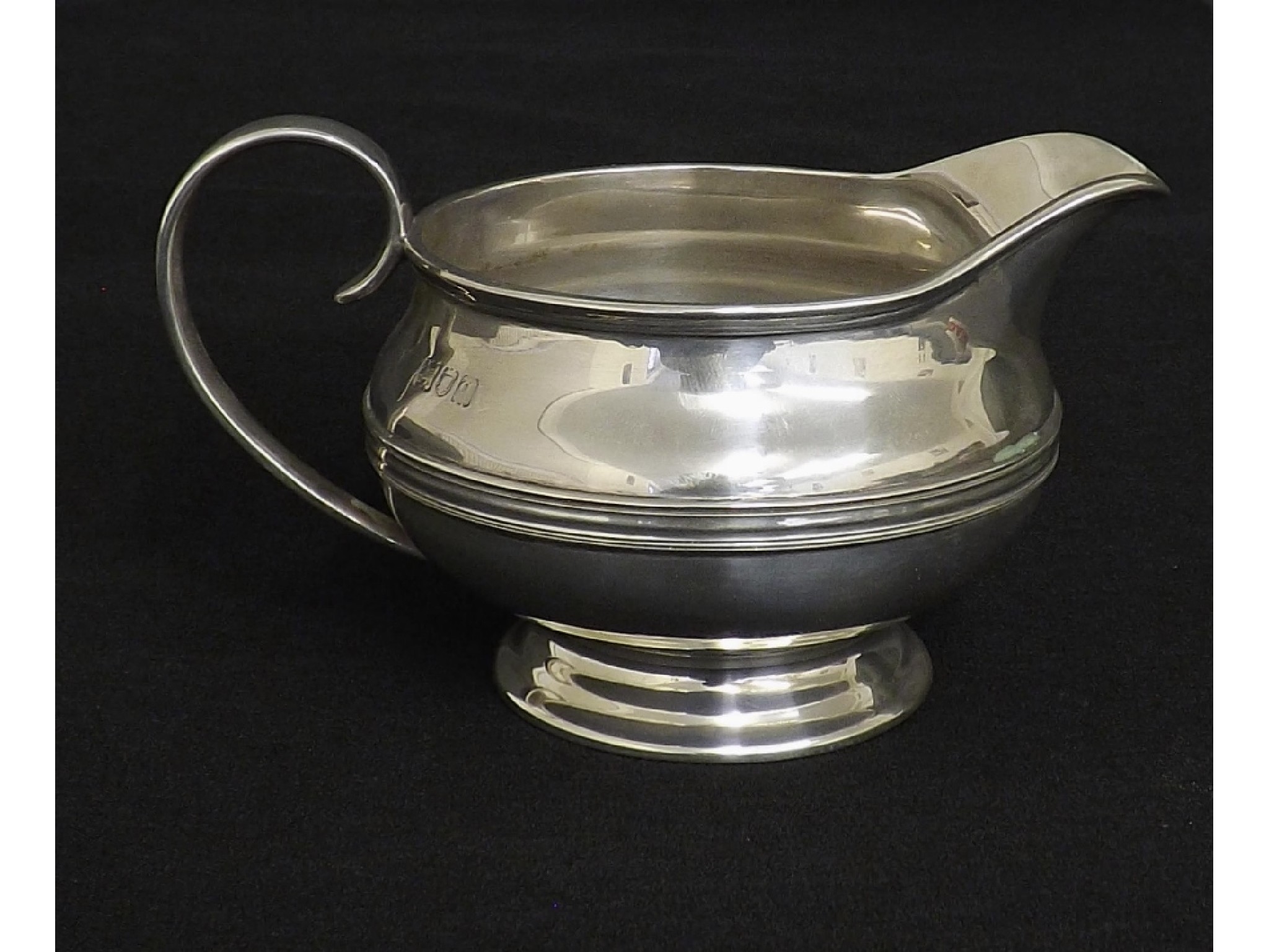 Appraisal: Early th century silver ovoid cream jug maker's marks rubbed