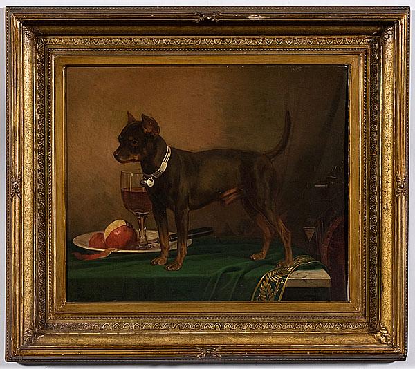 Appraisal: LITTLE TERRIER ON A TABLE BY FREDERICK AUGUST WENDEROTH AMERICAN