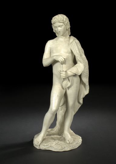 Appraisal: Italian Cast and Polished Plaster Figure of a Nude Youth