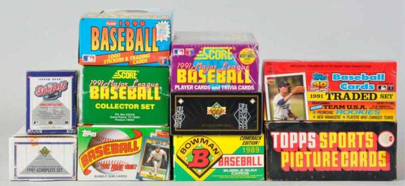 Appraisal: Assorted Lot of Baseball Card Sets Wax Boxes Description Includes